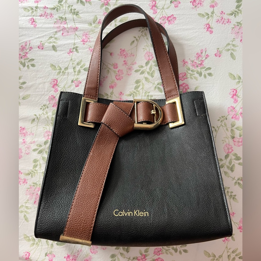 Calvin Klein two tone leather purse